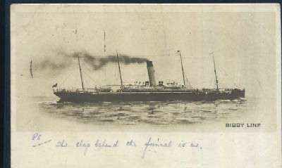 POSTAL DE BARCO - BIBBY LINE