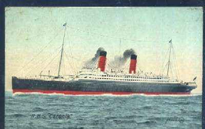 POSTAL DE BARCO - R.M.S CARONIA