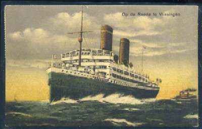 POSTAL DE BARCO - OP. DE REEDE TE VLISSINGEN