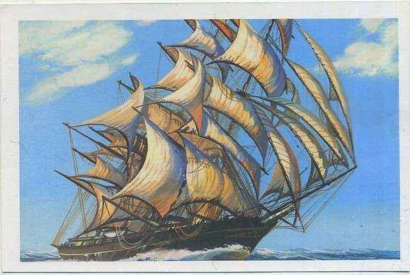POSTAL DE BARCO. GRANDES VELEROS