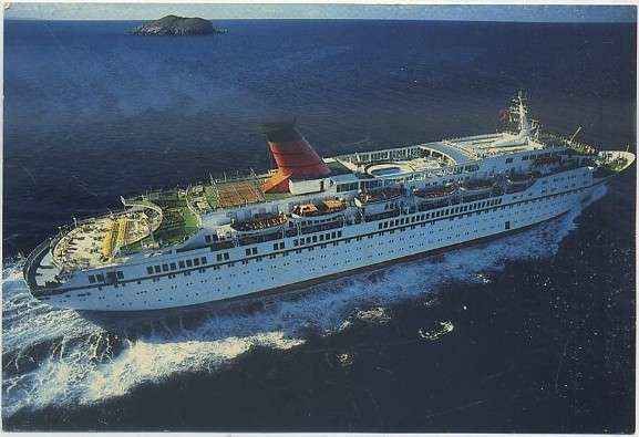 POSTAL DE BARCO. CUNARD PRINCESS