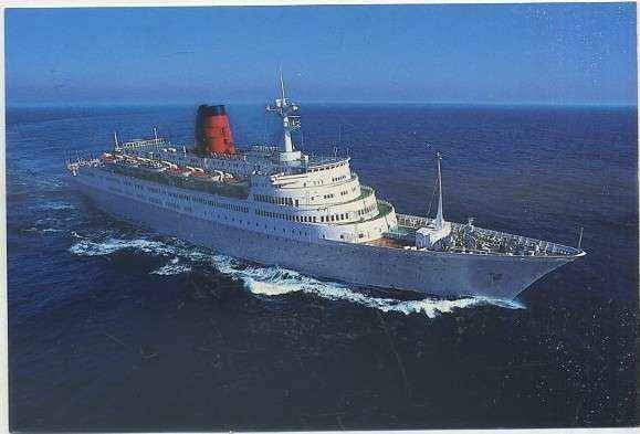 POSTAL DE BARCO. CUNARD PRINCESS