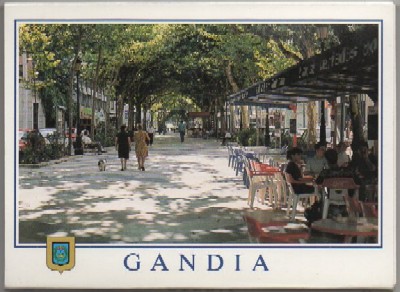 BLOC POSTAL. GANDIA. VALENCIA. CARPETA CON 10 POSTALES FORMATO ACORDEON