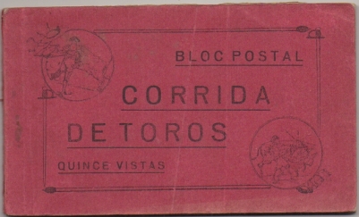 BLOC POSTAL CORRIDA DE TOROS. 15 VISTAS. AÑO 1920