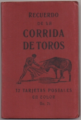 BLOC POSTAL. RECUERDO DE LA CORRIDA DE TOROS. 12 TARJETA POSTALES EN COLOR. Nº 71