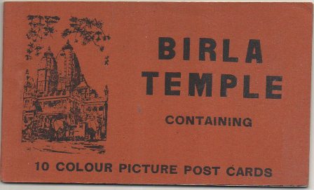 BLOC POSTAL BIRLA TEMPLE. 10 COLOUR PICTURE POST CARDS
