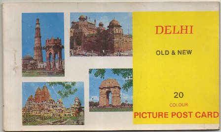BLOC POSTAL DELHI. OLD & NEW. 20 COLOUR PICTURE POST CARD