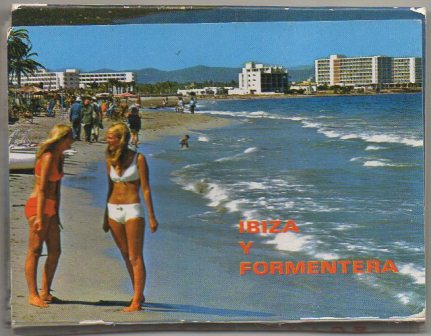 BLOC POSTAL. IBIZA Y FORMENTERA. 10 POSTALES EN ACORDEON. 10,5X7,8 CM.