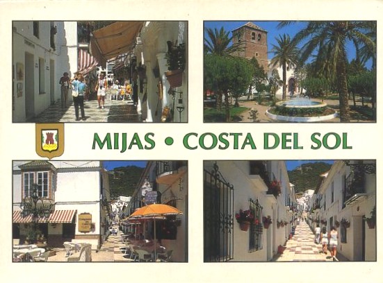 BLOC POSTAL. 10 POSTALES DE MIJAS COSTA DEL SOL FORMATO ACORDEON. 15 X 11 cm.
