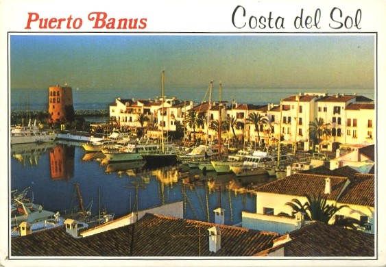 BLOC POSTAL. 10 POSTALES DE PUERTO BANUS COSTA DEL SOL FORMATO ACORDEON.  15 X 11 cm.