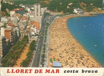 POSTAL BLOC. LLORET DEL MAR, COSTA BRAVA, FORMATO ACORDEON 17 POSTALES.