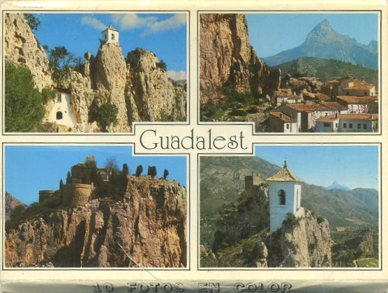 POSTAL BLOC. CASTELL DE GUADALEST, FORMATO ACORDEON 10 POSTALES.