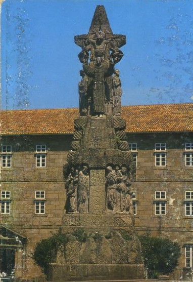 POSTAL BLOC. CONVENTO - HOSTAL SAN FRANCISCO SANTIAGO DE COMPOSTELA, FORMATO ACORDEON 8 POSTALES.