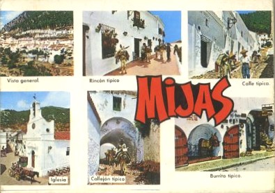 POSTAL BLOCK. MIJAS  FORMATO ACORDEON 12 FOTOGRAFIAS.