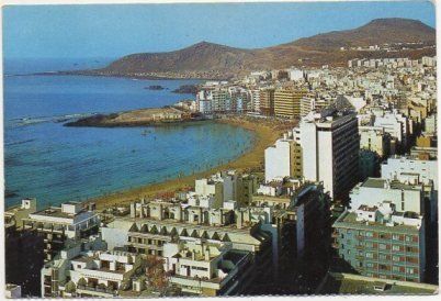 POSTAL DE CANARIAS. LAS PALMAS DE GRAN CANARIA. PLAYA LAS CANTERAS