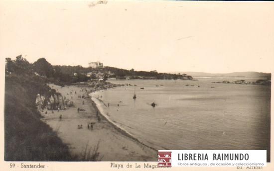 POSTAL DE SANTANDER. Nº 59. PLAYA DE LA MAGDALENA.