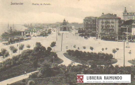 POSTAL ANTIGUA DE SANTANDER. MUELLES DE MALLAÑO.