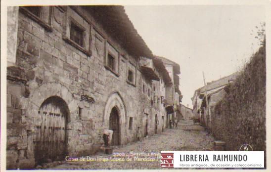 POSTAL ANTIGUA DE SANTILLANA DEL MAR. CASA DE DON IÑIGO LOPEZ DE MENDOZA.