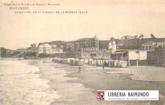POSTAL ANTIGUA DE SANTANDER. SARDINERO VISTA GENERAL DE LA PRIMERA PLAYA.