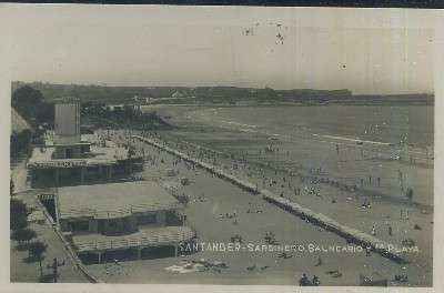 POSTAL ANTIGUA DE CANTABRIA  SANTANDER SARDINERO BALNEARIO Y 1ª PLAYA