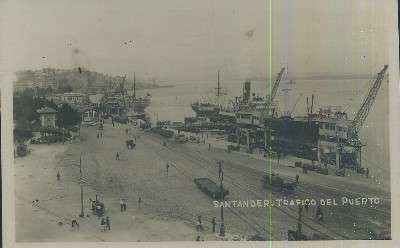 POSTAL ANTIGUA DE CANTABRIA  SANTANDER TRAFICO DEL PUERTO