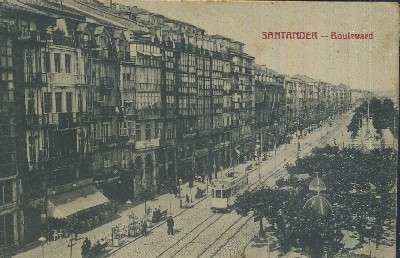 POSTAL ANTIGUA DE CANTABRIA  SANTANDER BOULEVARD