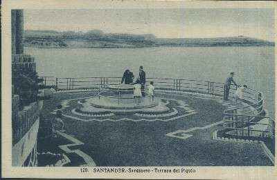 POSTAL DE CANTABRIA SANTANDER 120 SARDINERO TERRAZA DEL PIQUIO
