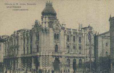 POSTAL ANTIGUA DE CANTABRIA SANTANDER AYUNTAMIENTO