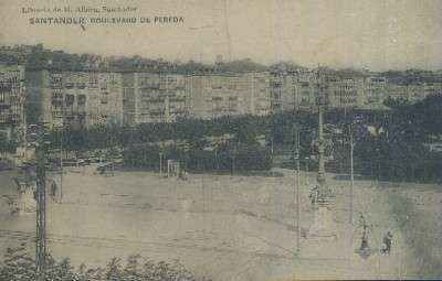 POSTAL ANTIGUA DE CANTABRIA SANTANDER EL BOULEVARD DE PEREDA