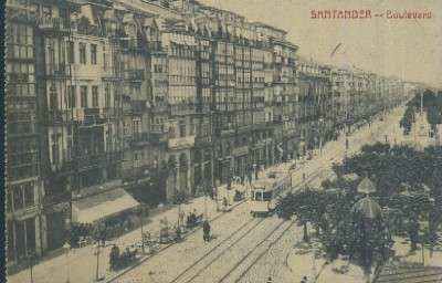 POSTAL ANTIGUA DE CANTABRIA SANTANDER BOULEVARD