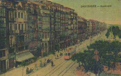 POSTAL ANTIGUA DE CANTABRIA SANTANDER BOULEVARD