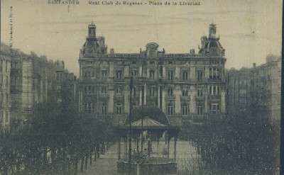 POSTAL ANTIGUA DE CANTABRIA SANTANDER REAL CLUB DE REGATAS PLAZA DE LA LIBERTAD