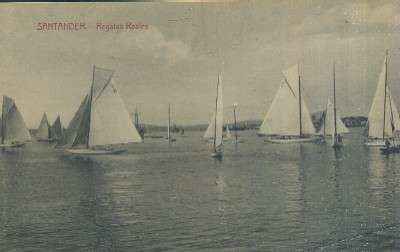 POSTAL ANTIGUA DE CANTABRIA SANTANDER REGATAS REALES