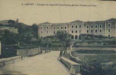 POSTAL ANTIGUA DE CANTABRIA 7 LIMPIAS COLEGIO 2ª ENSEÑANZA SAN VICENTE DE PAUL