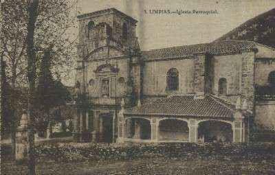 POSTAL ANTIGUA DE CANTABRIA 3 LIMPIAS IGLESIA PARROQUIAL