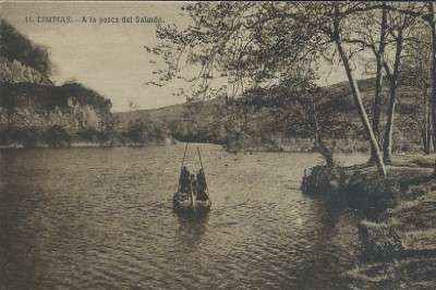 POSTAL ANTIGUA DE CANTABRIA 11 LIMPIAS A LA PESCA DEL SALMON