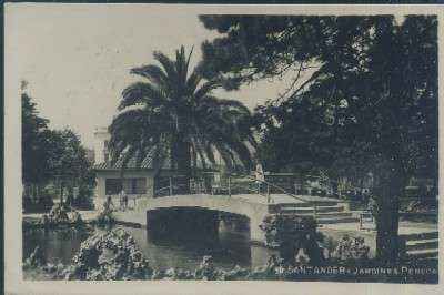 POSTAL DE CANTABRIA SANTANDER 38 JARDINES PEREDA