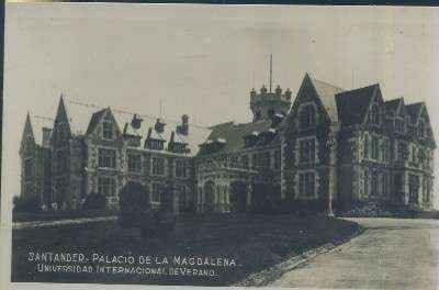 POSTAL DE CANTABRIA SANTANDER PALACIO DE LA MAGDALENA UNIV. INTERNACIONAL DE VERANO