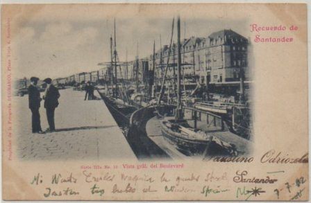 POSTAL ANTIGUA DE CANTABRIA SANTANDER VISTA GENERAL DEL BOULEVARD SERIE III Nº 10