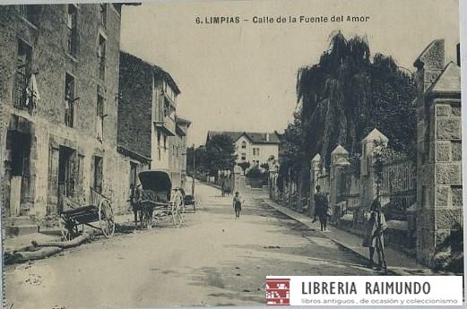POSTAL ANTIGUA DE CANTABRIA LIMPIAS Nº 6. CALLE DE LA FUENTE DEL AMOR