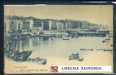 POSTAL ANTIGUA DE SANTANDER. VISTA GENERAL DEL MUELLE