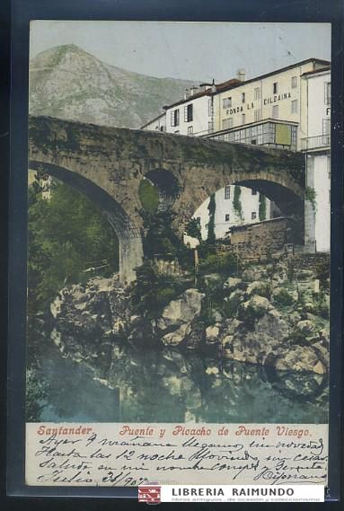 POSTAL ANTIGUA DE SANTANDER - PUENTE Y PICACHO DE PUENTE VIESGO