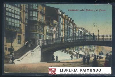 POSTAL ANTIGUA DE SANTANDER - LA RIVERA Y EL PUENTE