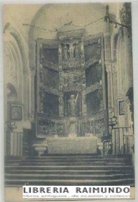 POSTAL ANTIGUA DE SANTILLANA DEL MAR. COLEGIATA. VISTA GENERAL DEL ALTAR MAYOR
