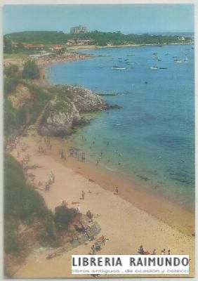 POSTAL DE SANTANDER. PLAYA Y PALACIO DE LA MAGDALENA
