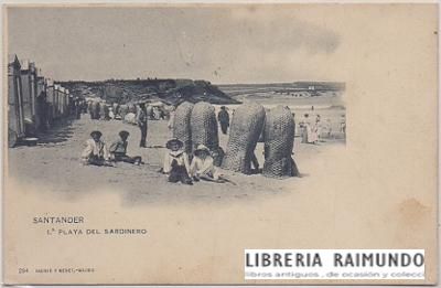 POSTAL ANTIGUA DE SANTANDER. 1ª PLAYA DEL SARDINERO