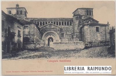 POSTAL ANTIGUA DE SANTANDER. COLEGIATA SANTILLANA