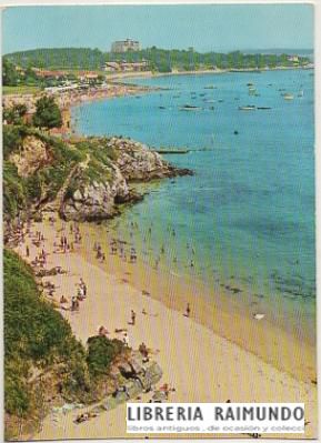 POSTAL DE SANTANDER. PLAYAS Y PALACIO DE LA MAGDALENA