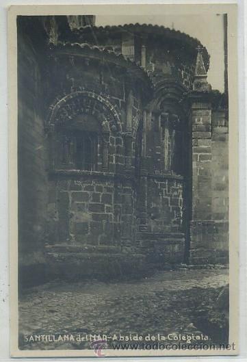 POSTAL ANTIGUA DE SANTILLANA DEL MAR. ABSIDE DE LA COLEGIATA