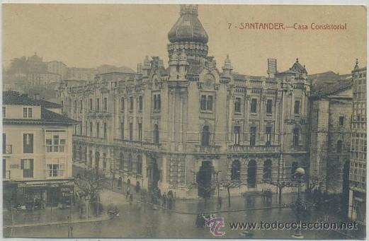 POSTAL ANTIGUA DE SANTANDER. CASA CONSISTORIAL Nº 7